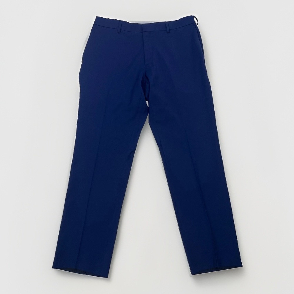Charles Tyrwhitt Dress Pants Sz 36x29.5 Slim Fit Wool Blue Career Office Capsule